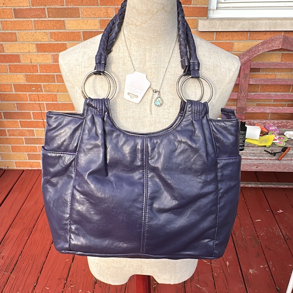 Vintage Bright Purple VeganTote Bag